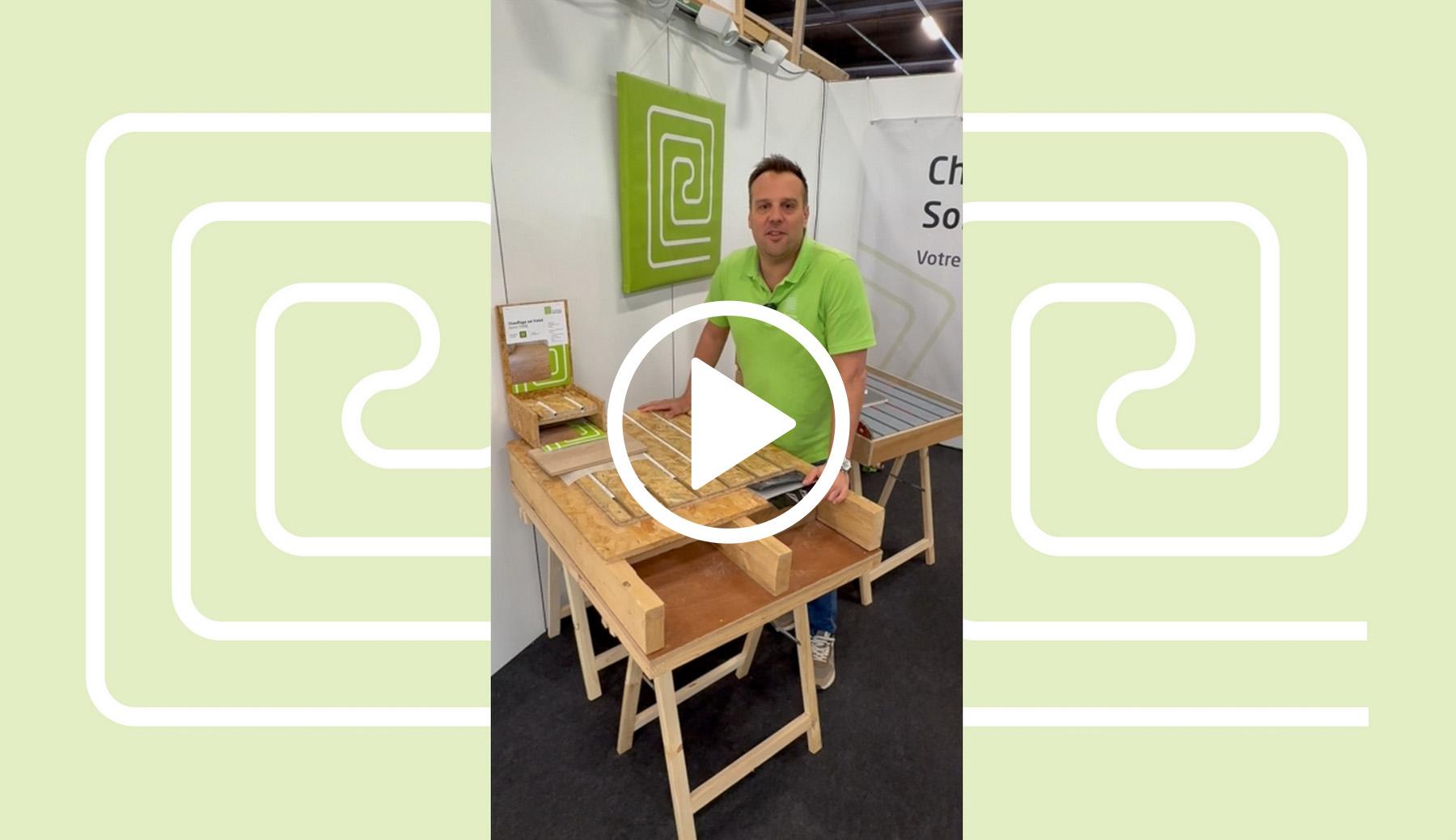 Voir la vidéo de présentation du plancher chauffant fraisé dans l’OSB